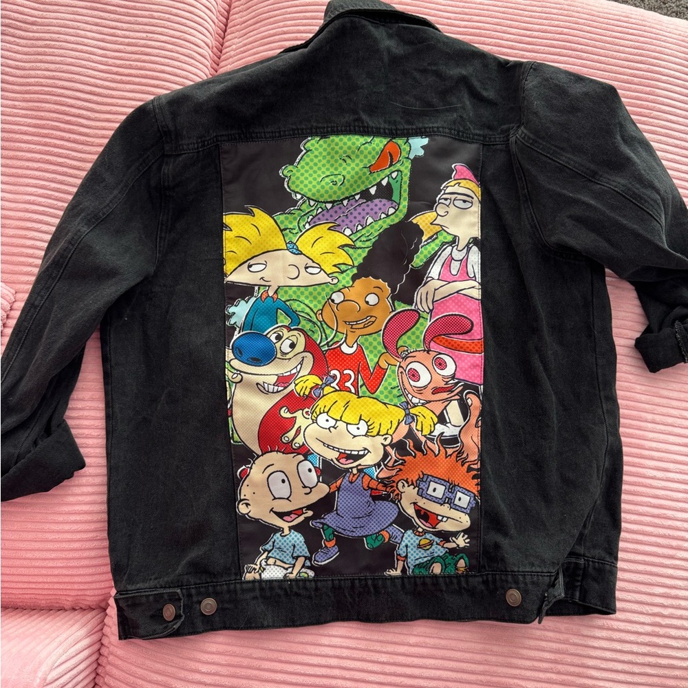 Nickelodeon Denim Jean Jacket 90s Cartoons